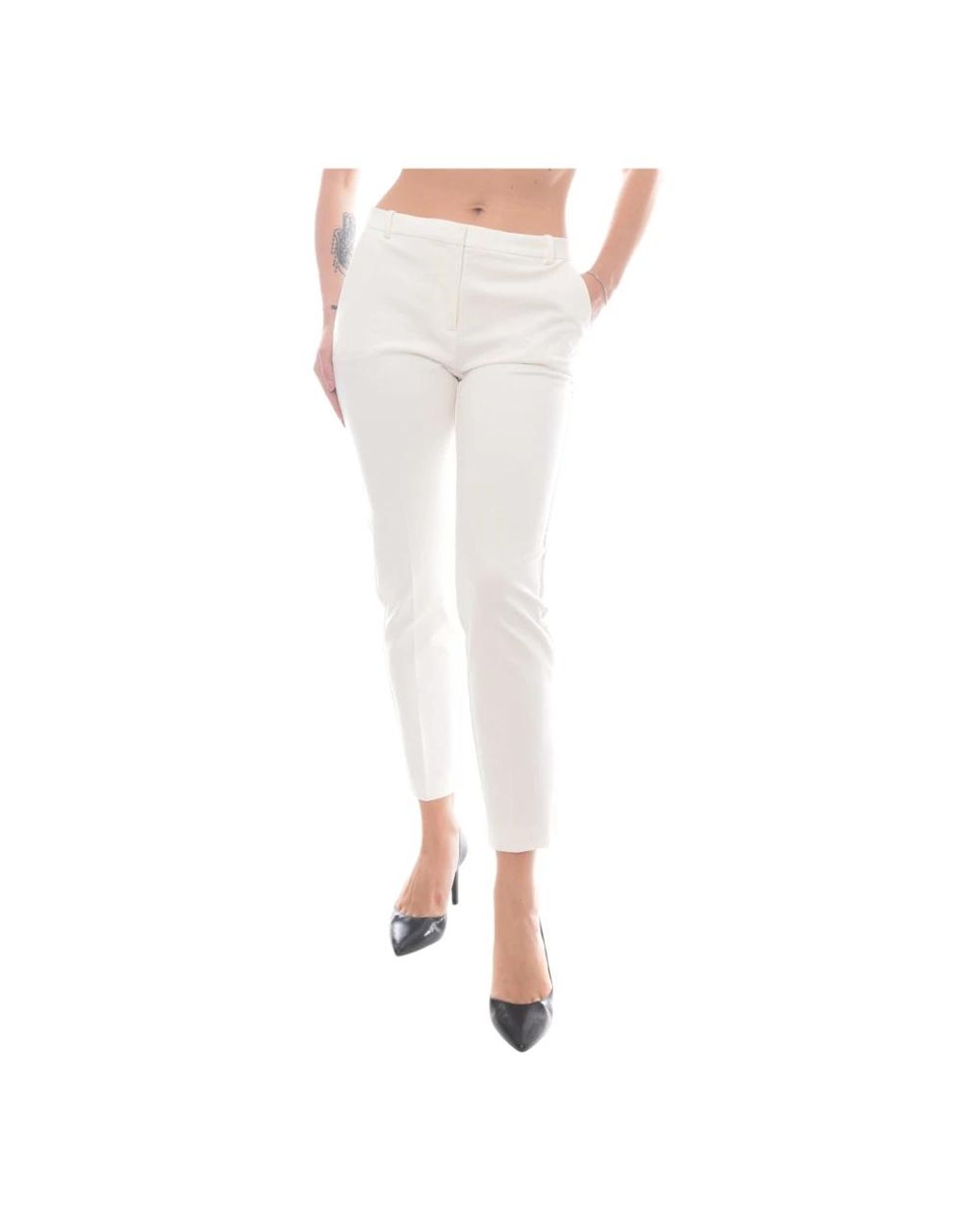 Pinko White Skinny Trousers