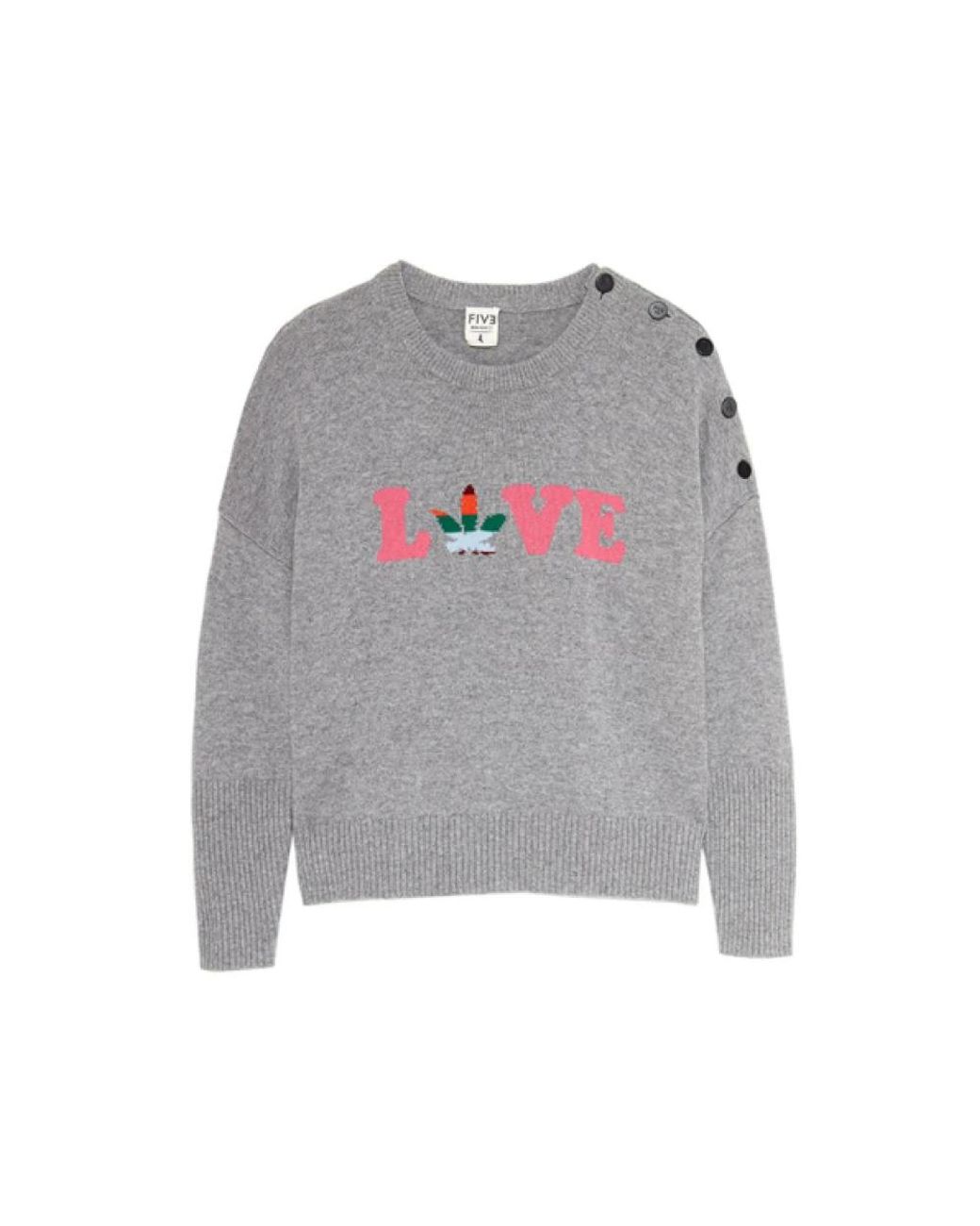 Five Jeans Gray Round-Neck Knitwear