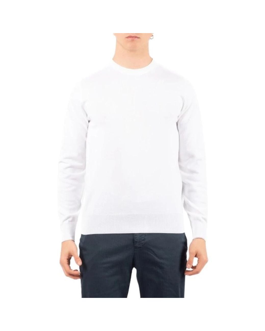 K-Way White Round-Neck Knitwear for men