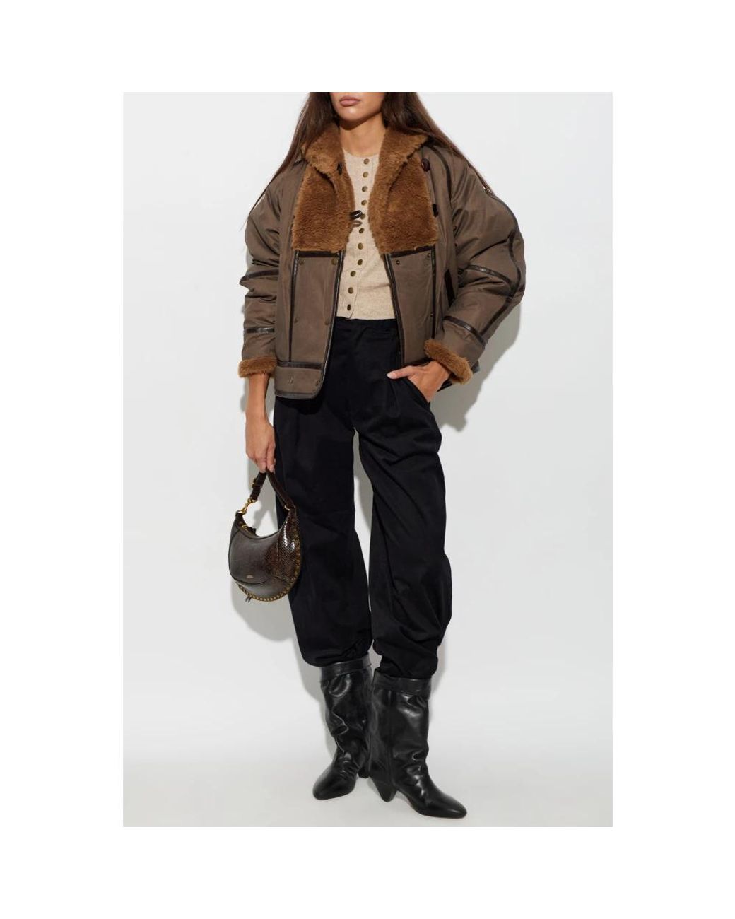 Isabel Marant Brown Faux Fur & Shearling Jackets