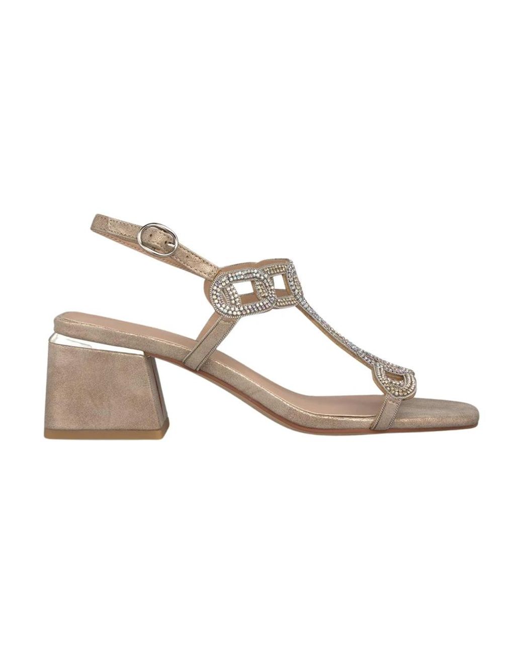 Alma En Pena. Metallic High Heel Sandals
