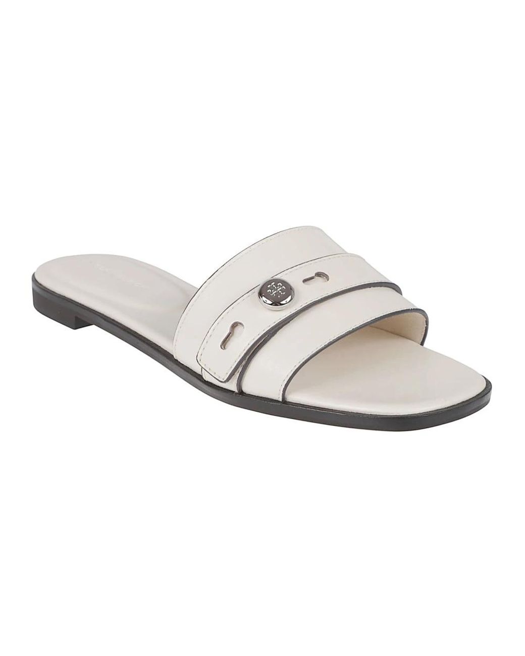Tory Burch White Sliders