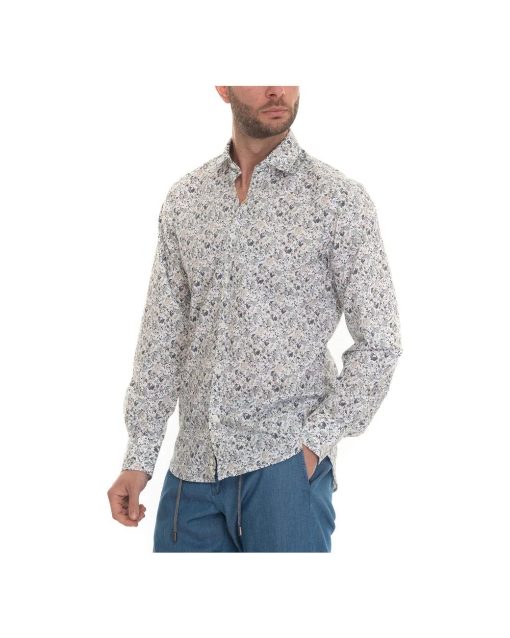 Canali Gray Casual Shirts for men