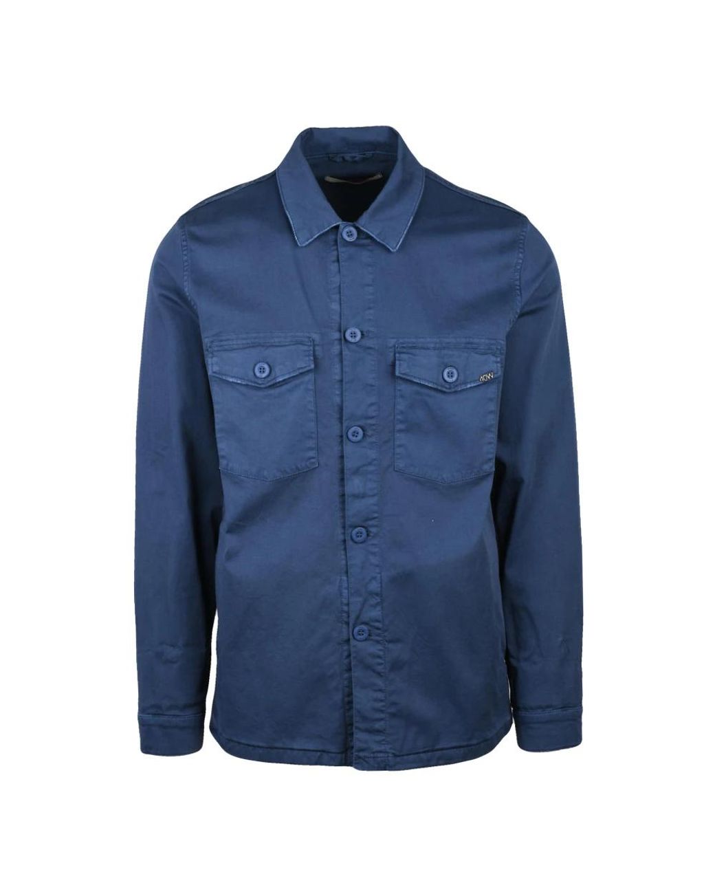 40weft Blue Casual Shirts for men
