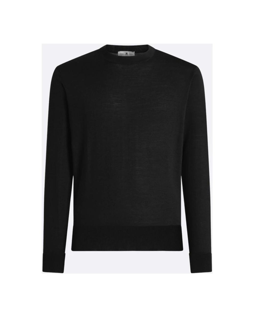 PT Torino Black Round-Neck Knitwear for men