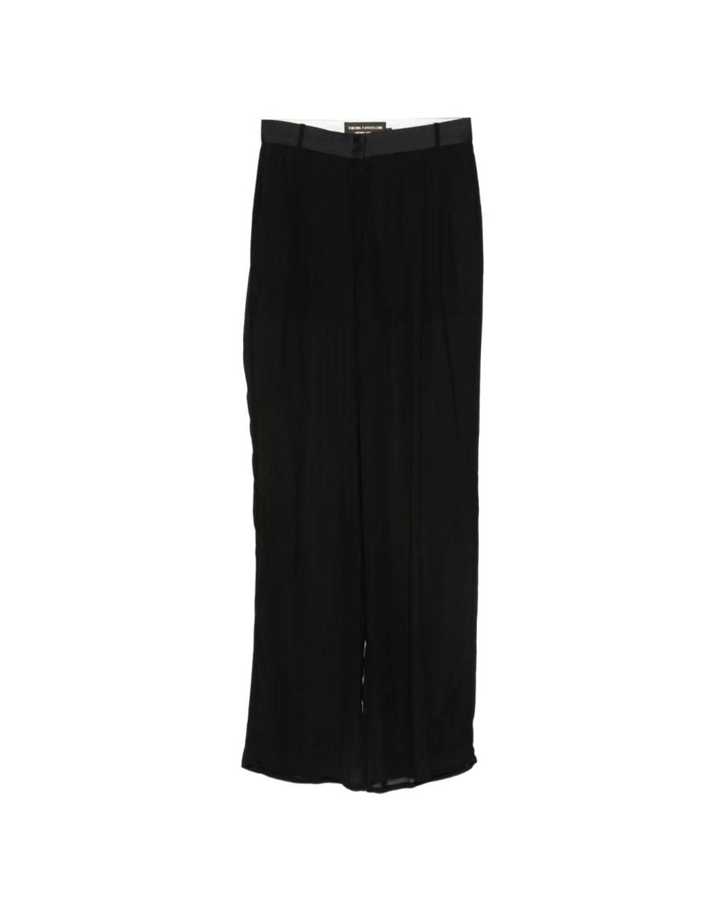 SIMONA CORSELLINI Black Wide Trousers