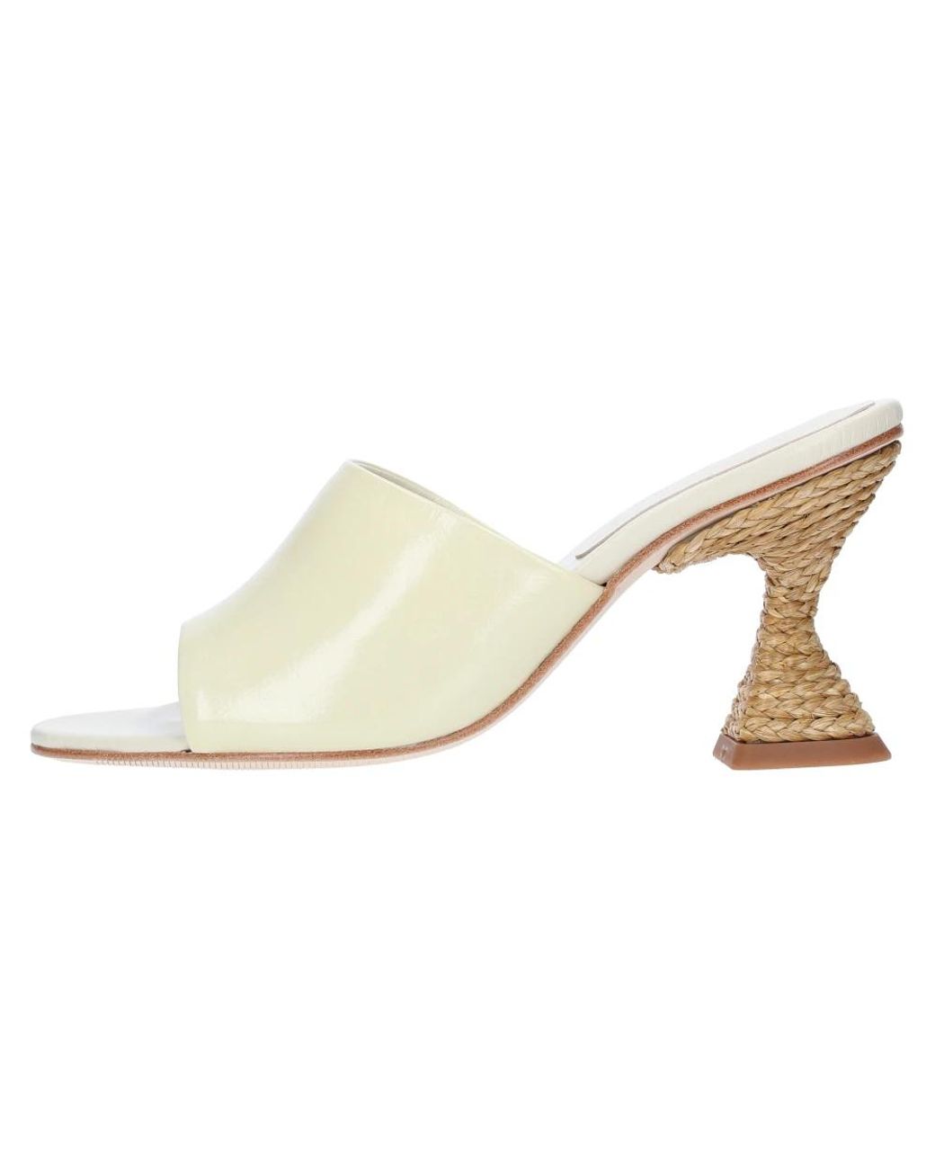 Paloma Barceló White Heeled Mules
