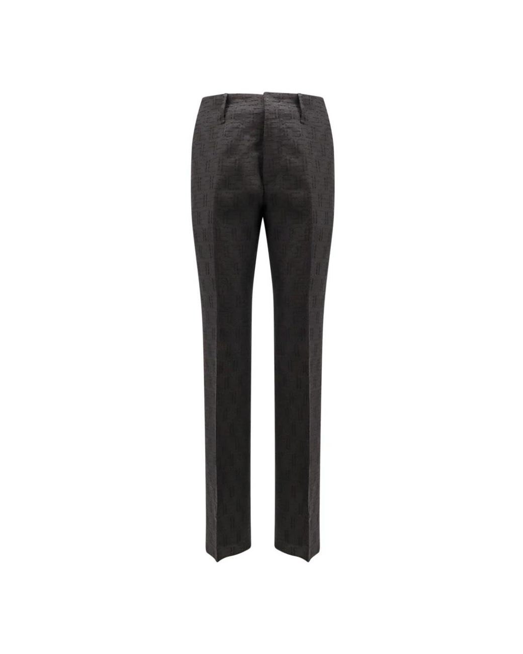 Fendi Broeken ,Zwart ,Zwarte Broek Met Verborgen Sluiting in het Gray voor heren