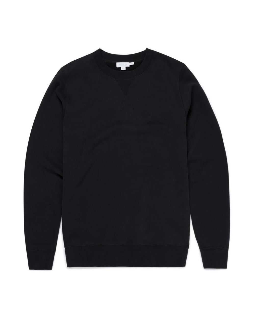 Sunspel Hoodies & Sweatvesten ,Zwart ,Katoen Loopback Sweatshirt in het Blue voor heren