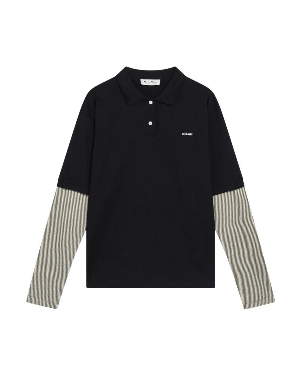 Miu Miu Black Polo Shirts