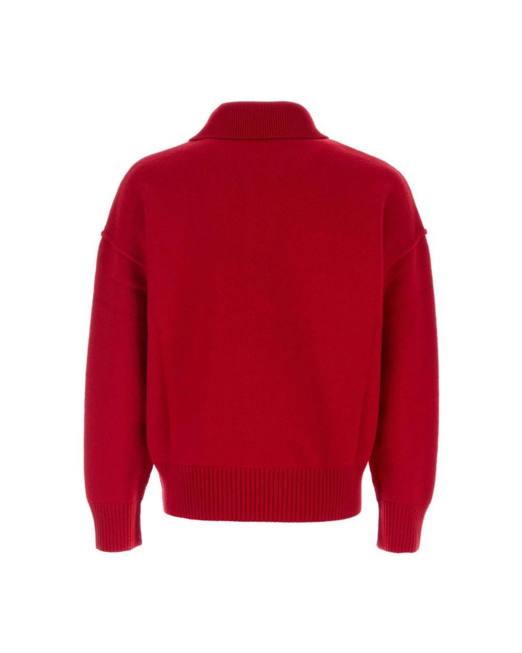 AMI Red Round-Neck Knitwear for men