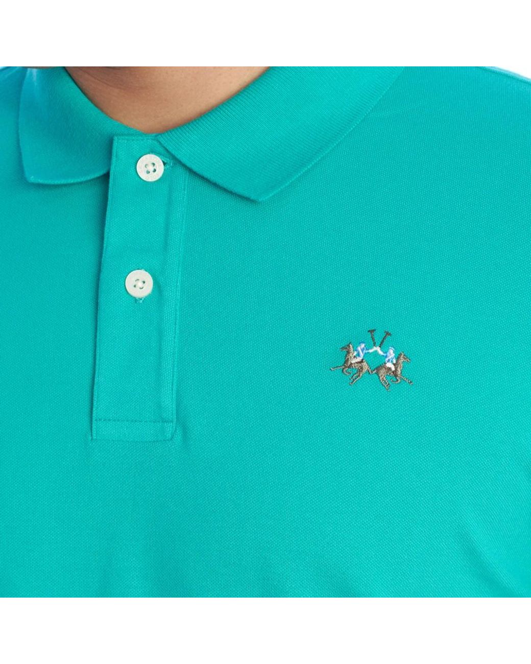 La Martina Blue Polo Shirts for men