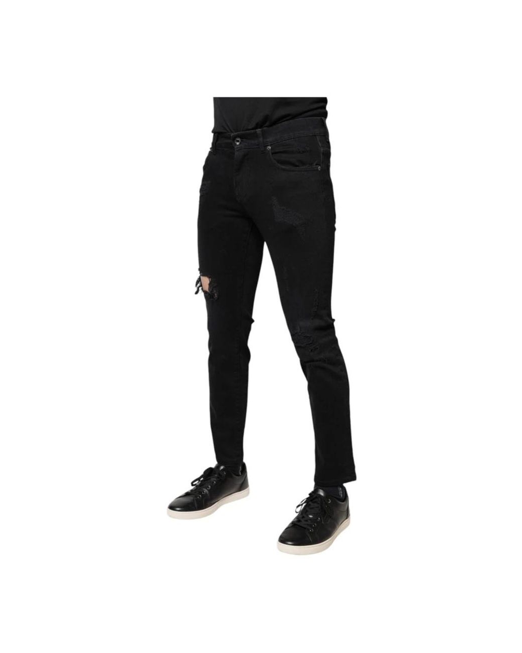 Dolce & Gabbana Black Skinny Fit Jeans for men