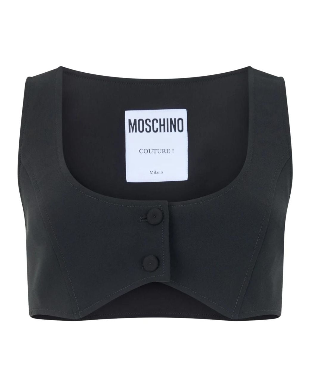 Moschino Black Sleeveless Tops
