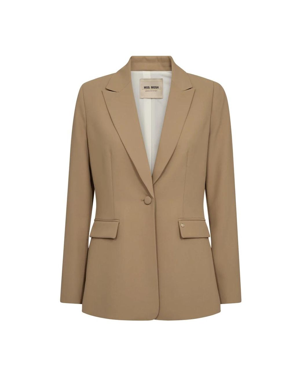 Mos Mosh Jassen ,Polyester Elegant Mmleonora Miley Blazer Tannin in het Natural