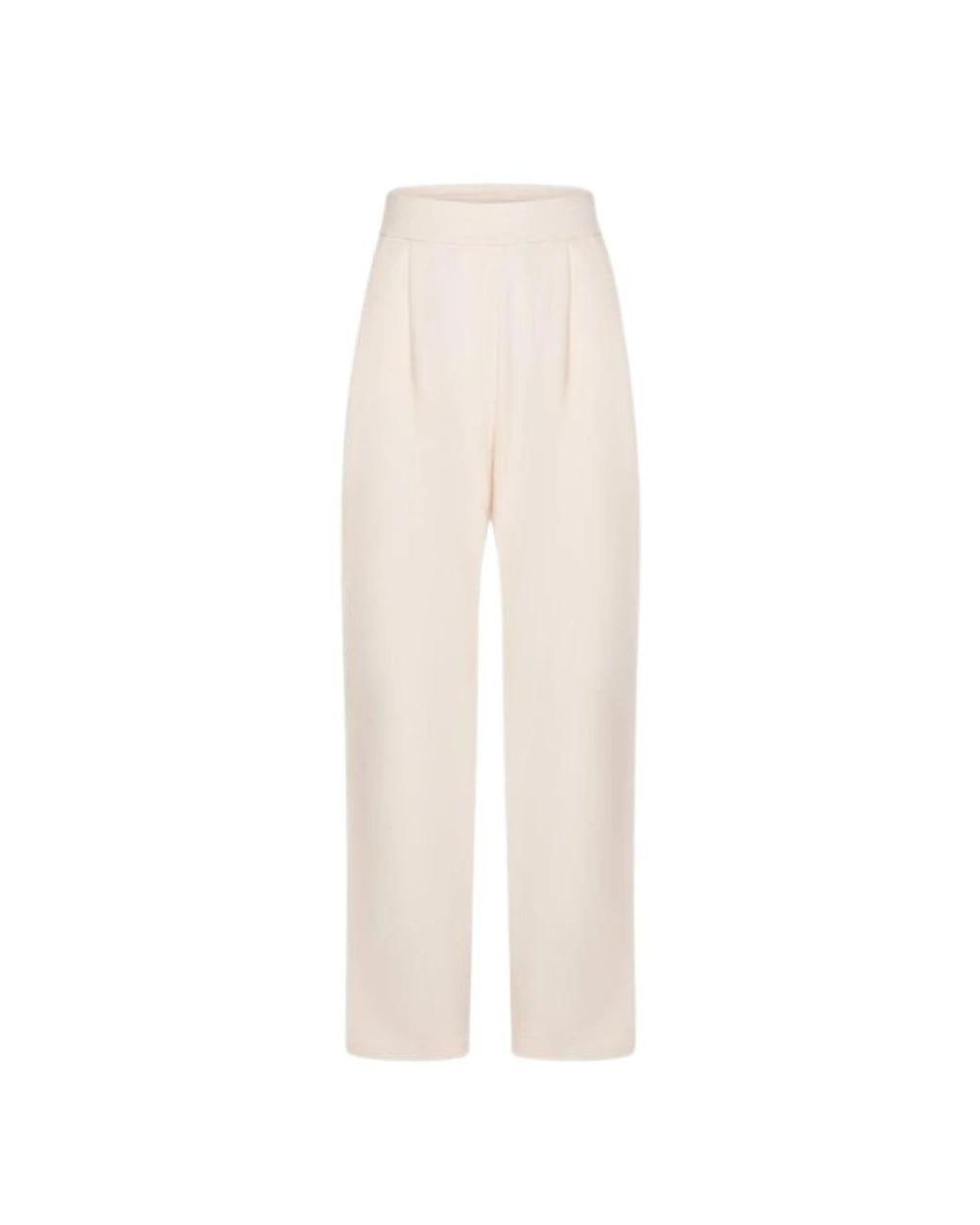 Dries Van Noten White Straight Trousers
