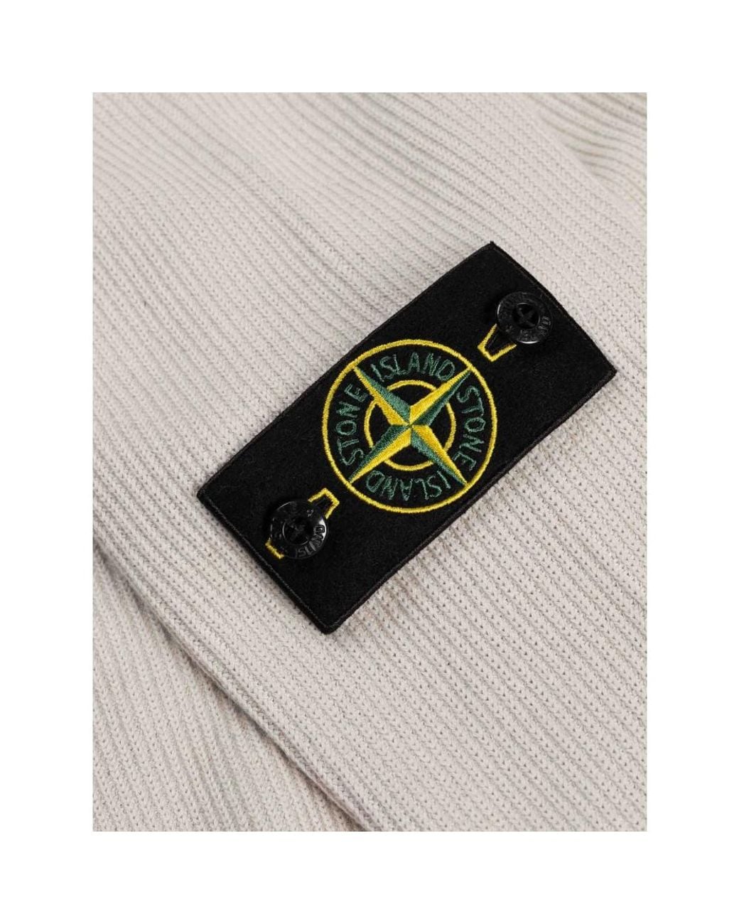 Stone Island Compass Patch Rippstrickpullover in Gray für Herren