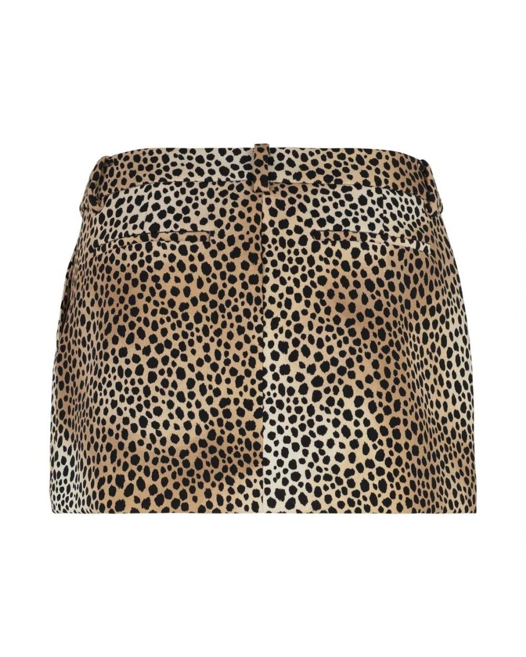 Michael Kors Leopard Print Mini Rok in het Black