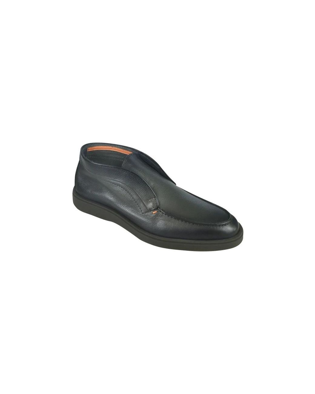Santoni Black Ankle Boots for men