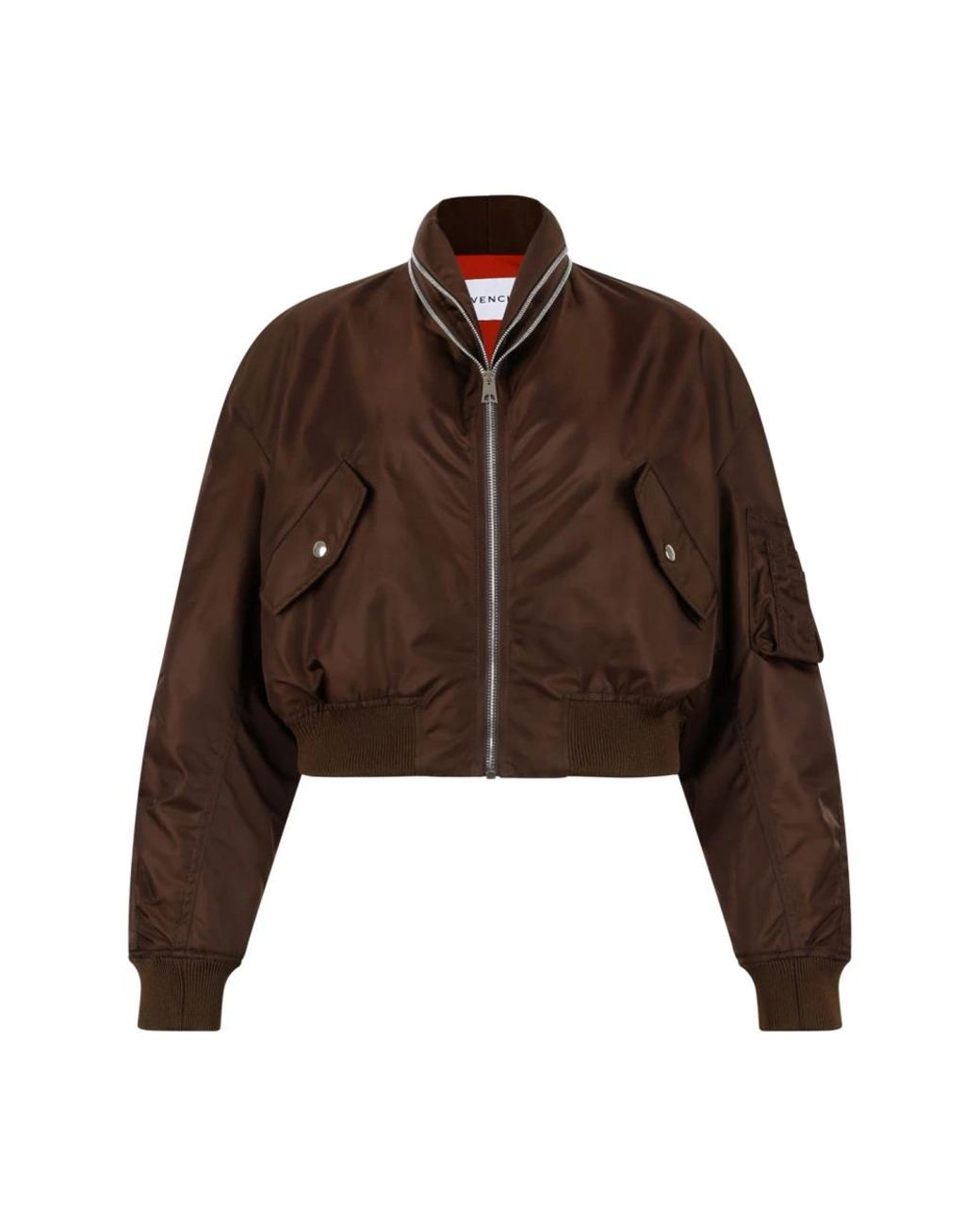 Givenchy Bruine Shawl Kraag Bomberjas in het Brown