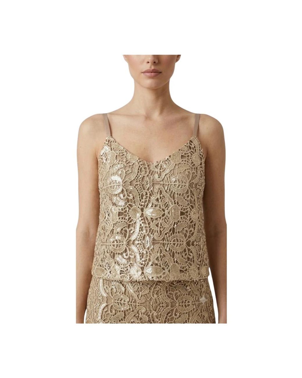 Fracomina Brown Sleeveless Tops