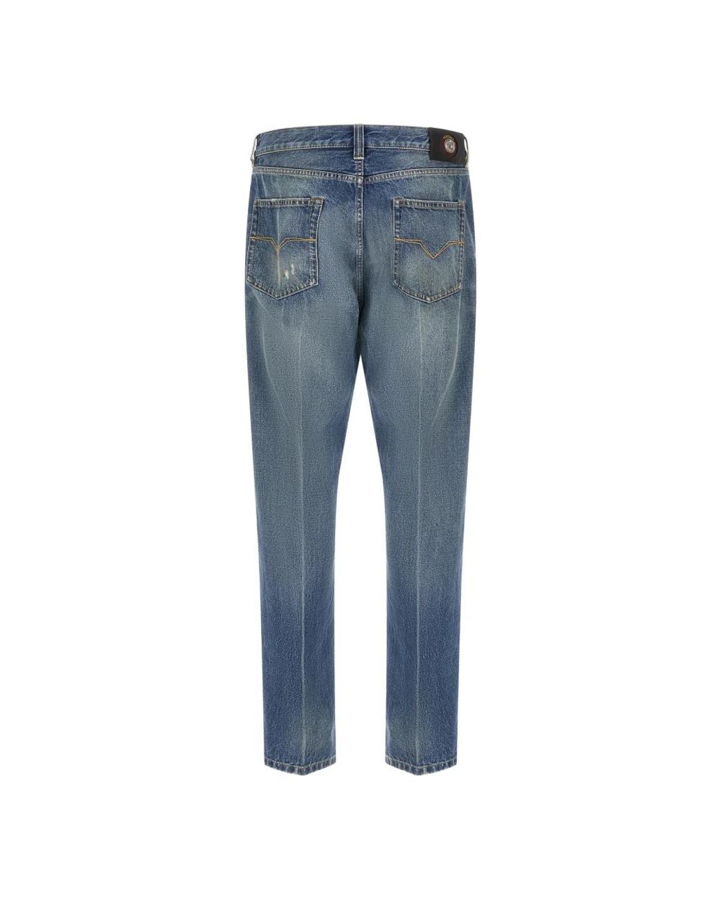 Versace Blue Straight Fit Jeans for men