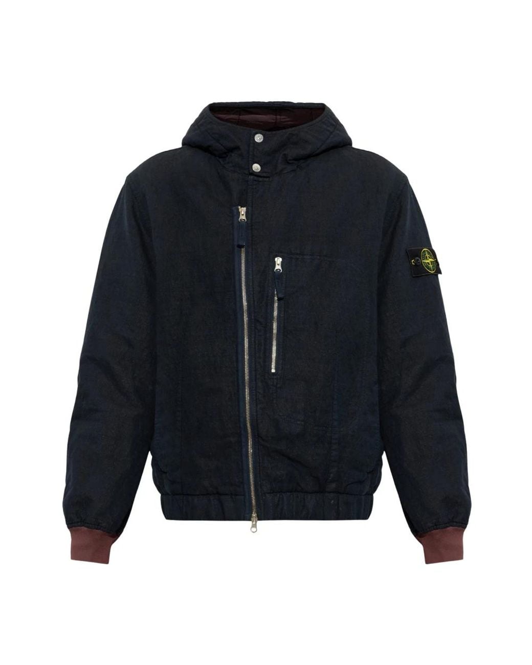 Stone Island Blue Winter Jackets for men