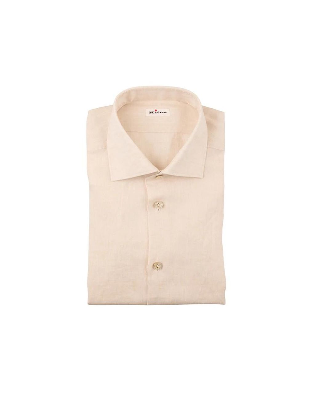 Kiton Linnen Shirt in het Natural voor heren