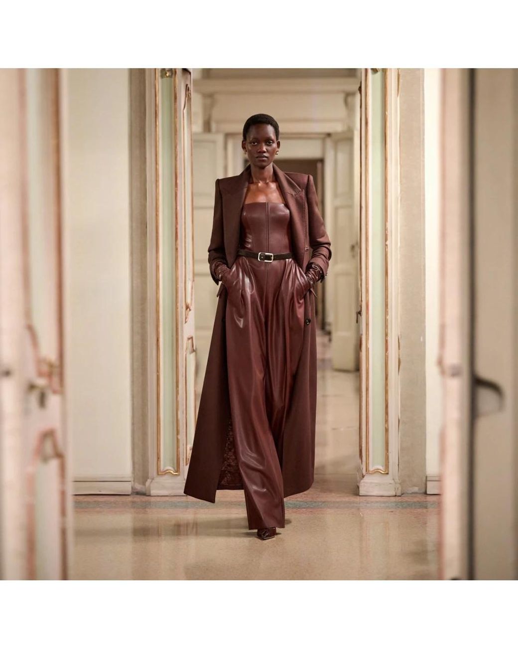 Elisabetta Franchi Brown Jumpsuits