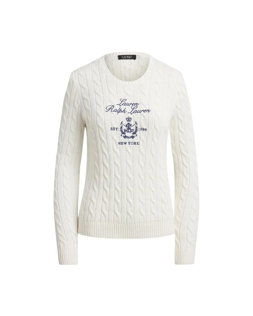 Ralph Lauren White Round-Neck Knitwear