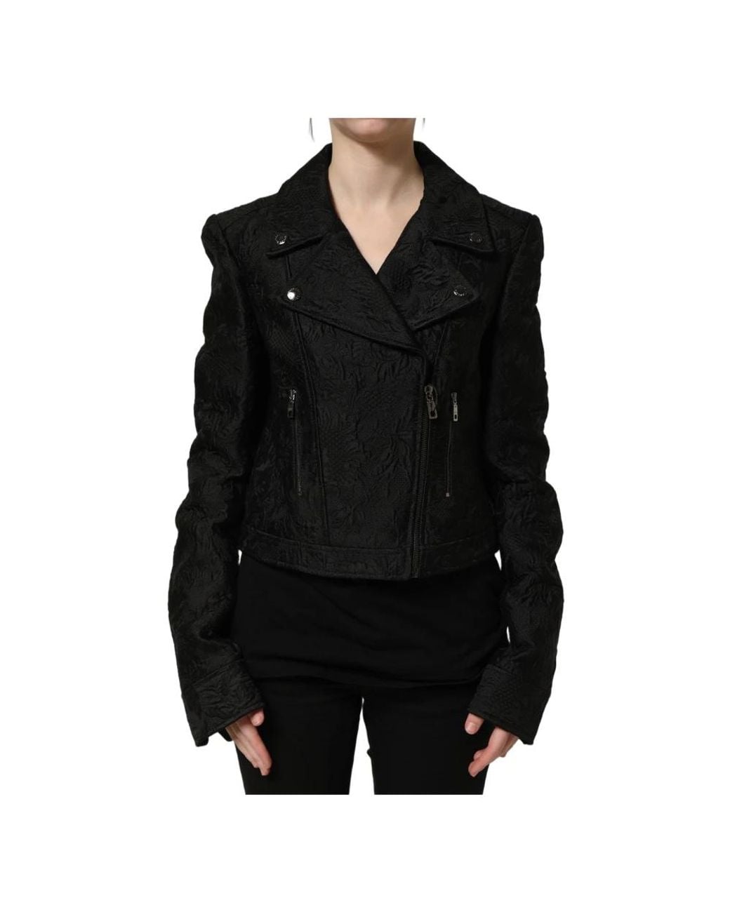 Dolce & Gabbana Biker Blouson Jas in het Black