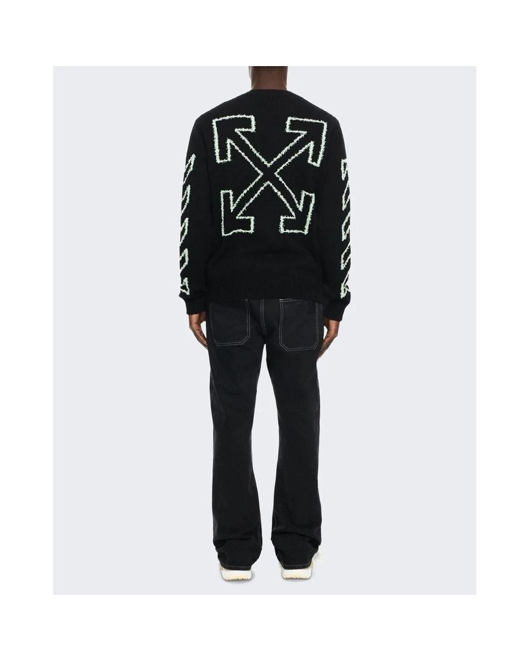 Off-White c/o Virgil Abloh Black Round-Neck Knitwear for men