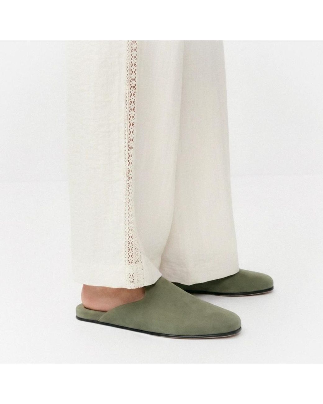 Scarosso Green Mules