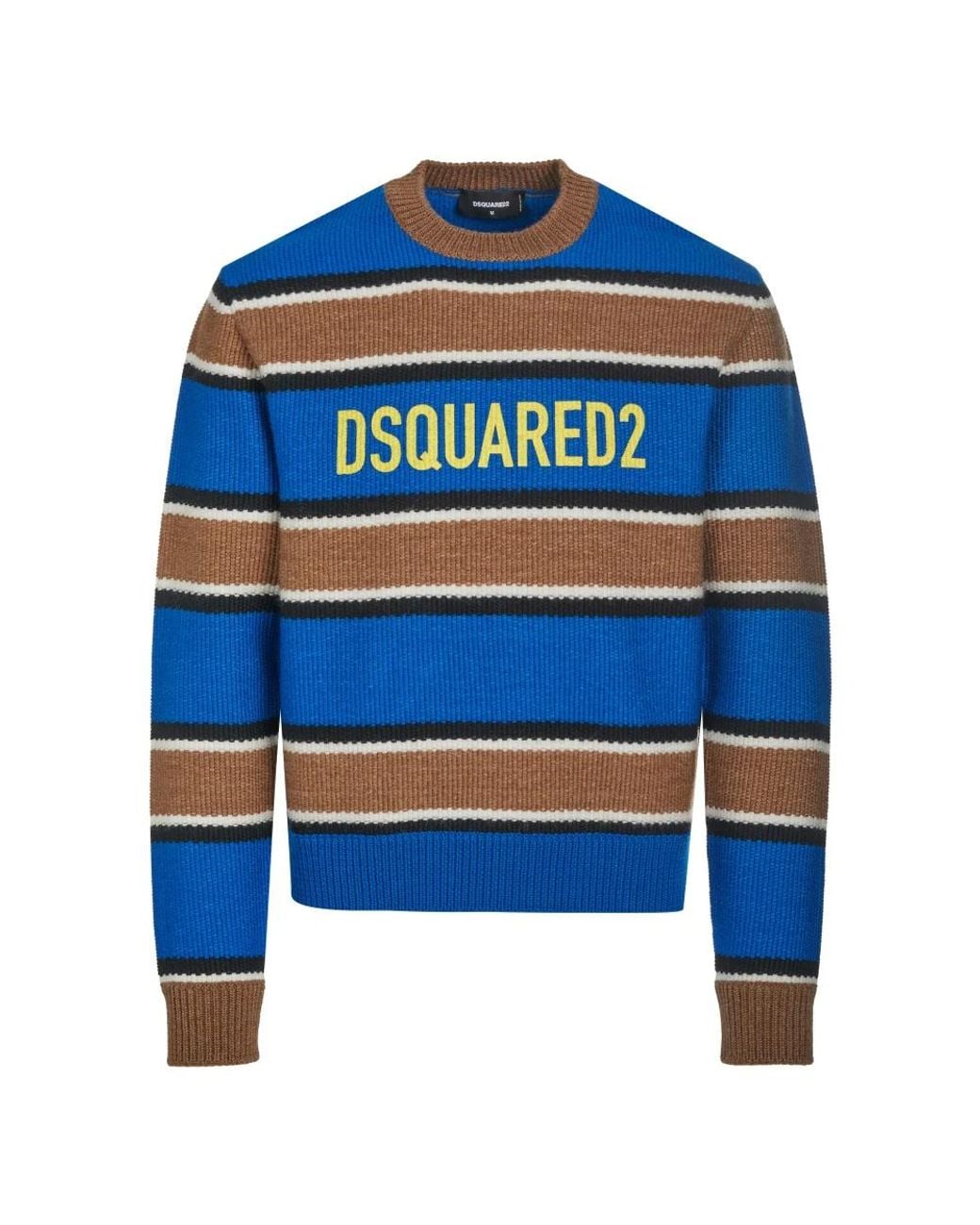 DSquared² Gestreifter Strickpullover in Blue für Herren