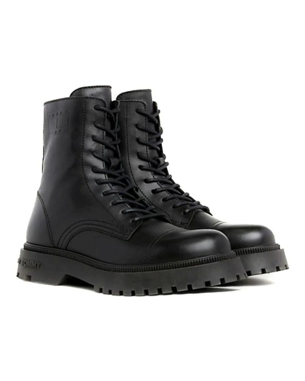Tommy Hilfiger Black Lace-Up Boots for men