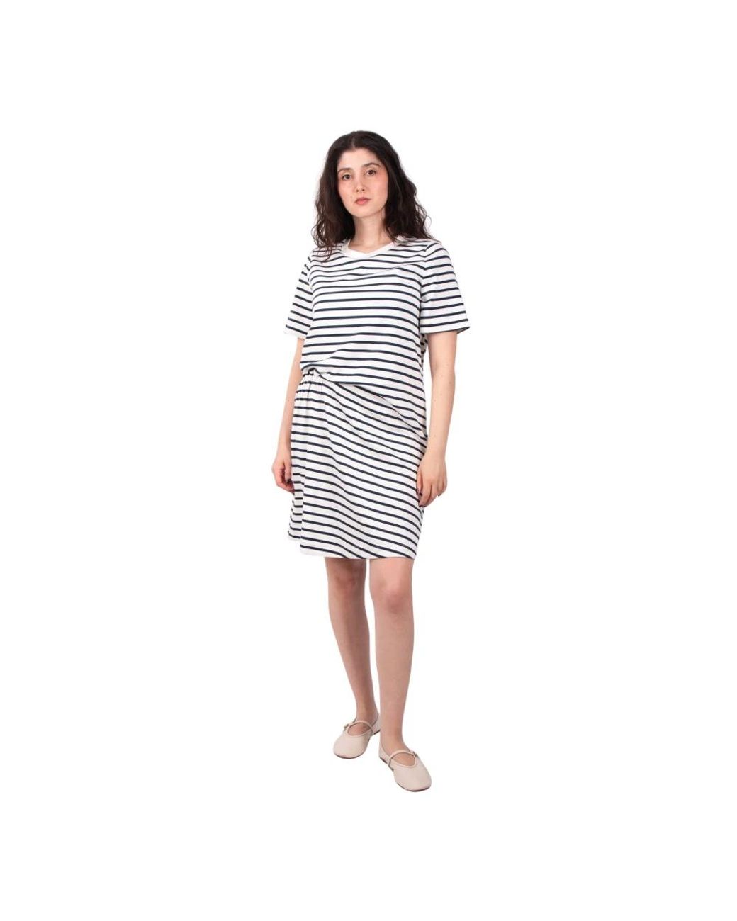Weekend by Maxmara Kleedjes ,Veelkleurig ,Blauw Gestreepte Jersey Jurk Pireo in het Blue