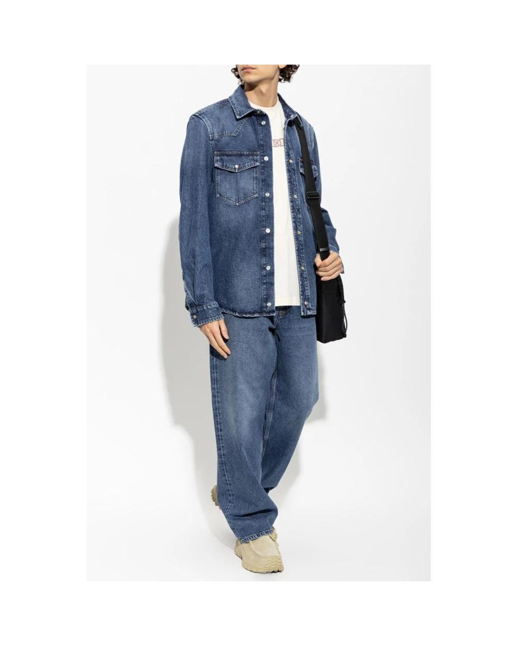 Moncler Jeans Mit Logo-Patch in Blue für Herren