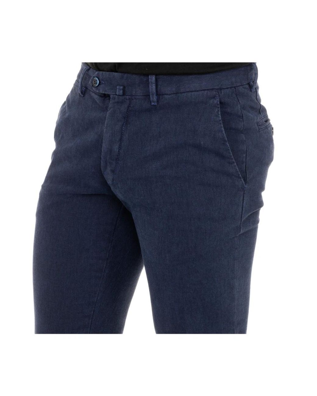 La Martina Blue Slim-Fit Trousers for men