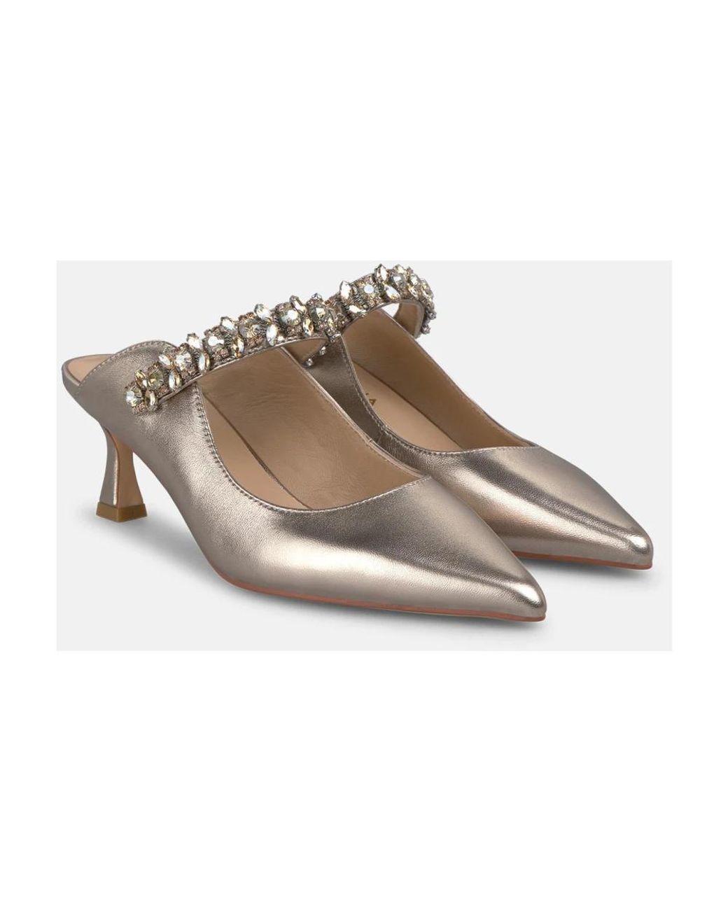 Alma En Pena. Yellow Heeled Mules
