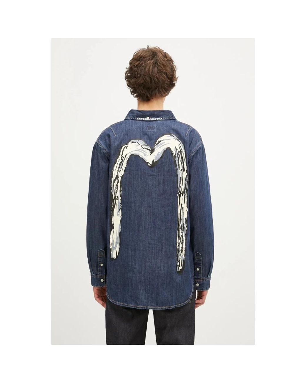 Denim Shirts Evisu de hombre de color Blue