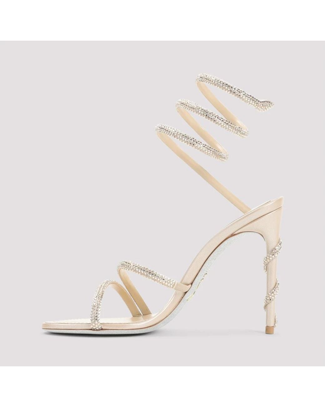 Rene Caovilla Metallic High Heel Sandals