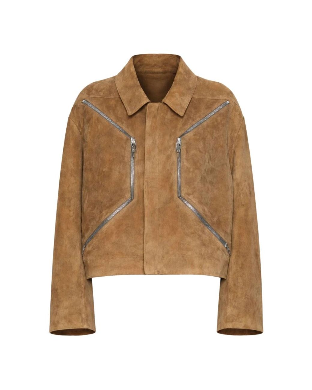 Rick Owens Brown Leather Jackets