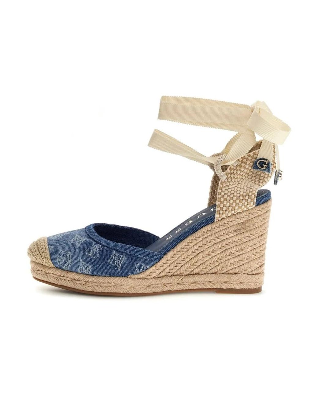 Guess Schoenen ,Blauw ,Blauwe Sleehakken in het Blue