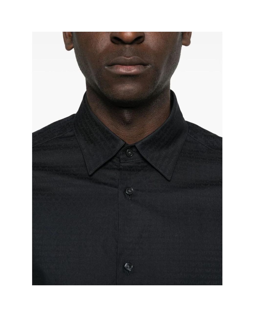 Emporio Armani Black Casual Shirts for men