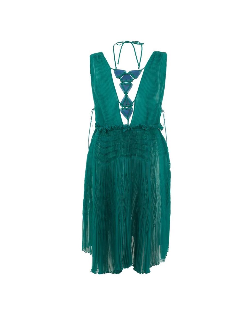 Alberta Ferretti Green Short Dresses