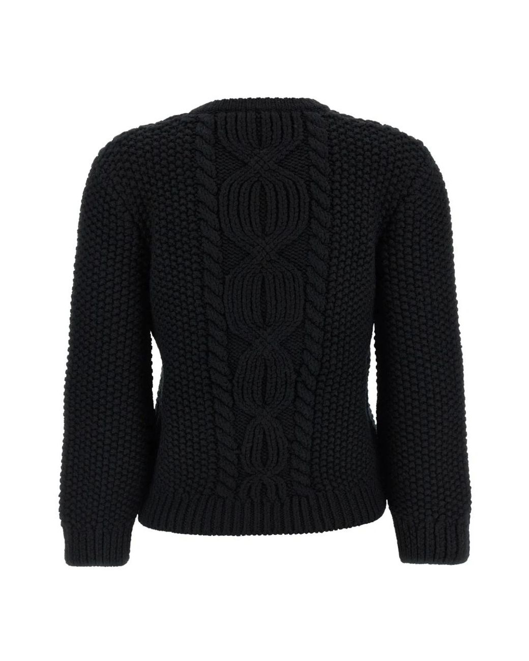Saint Laurent Black Round-Neck Knitwear for men