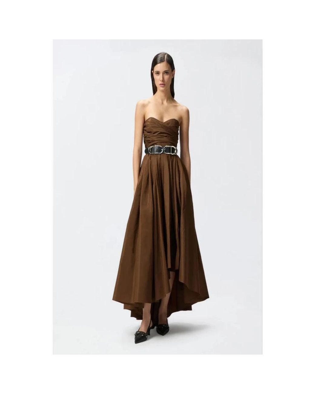 Pinko Brown Taffeta Ceremony Dress