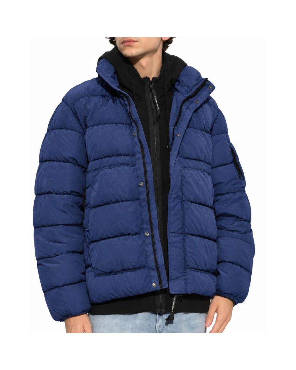 C P Company Blue Winter Jackets for men