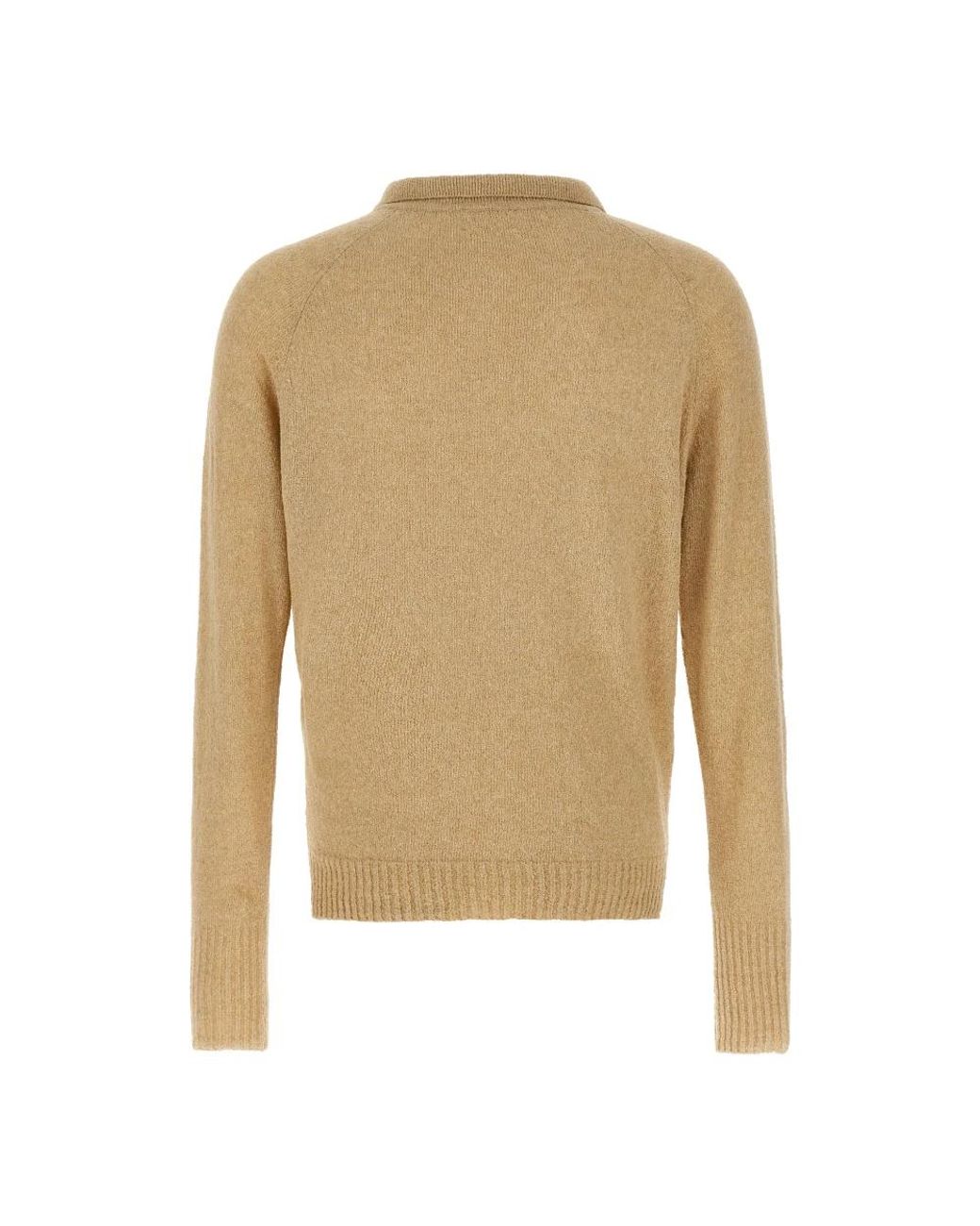 Ma'ry'ya Natural V-Neck Knitwear for men