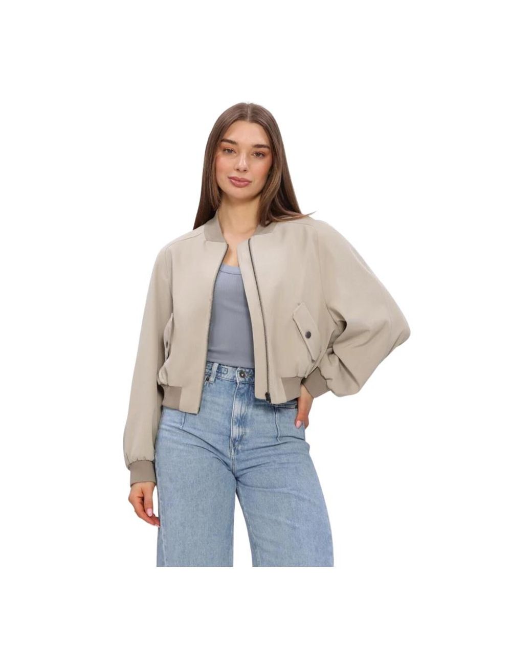 Drykorn Jassen ,Polyester Marham Bomber Jacket in het Blue